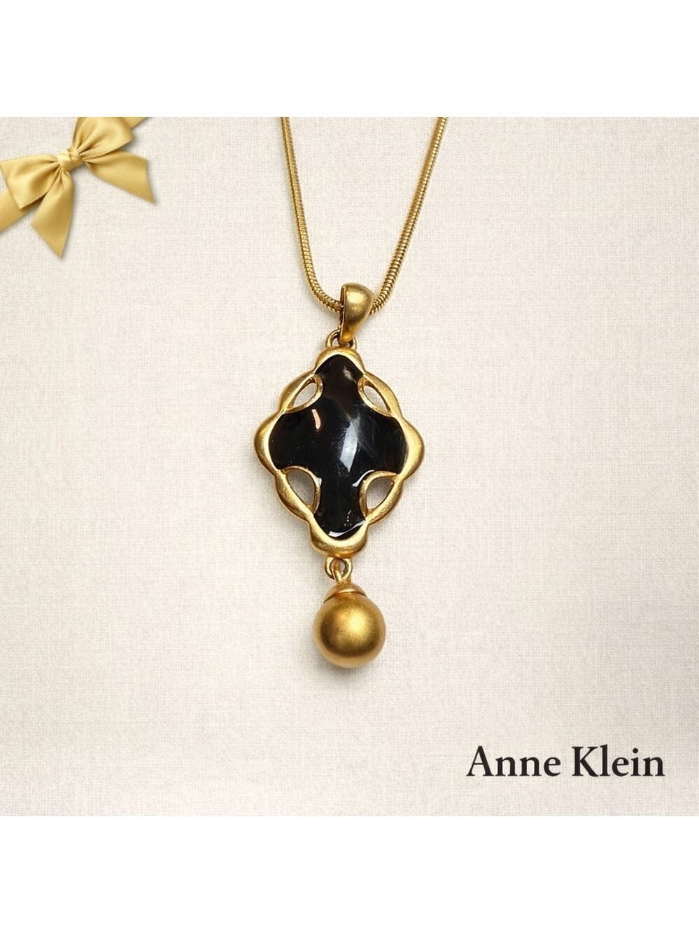 Anne Klein Gold-Tone Pendant Necklace – 42”